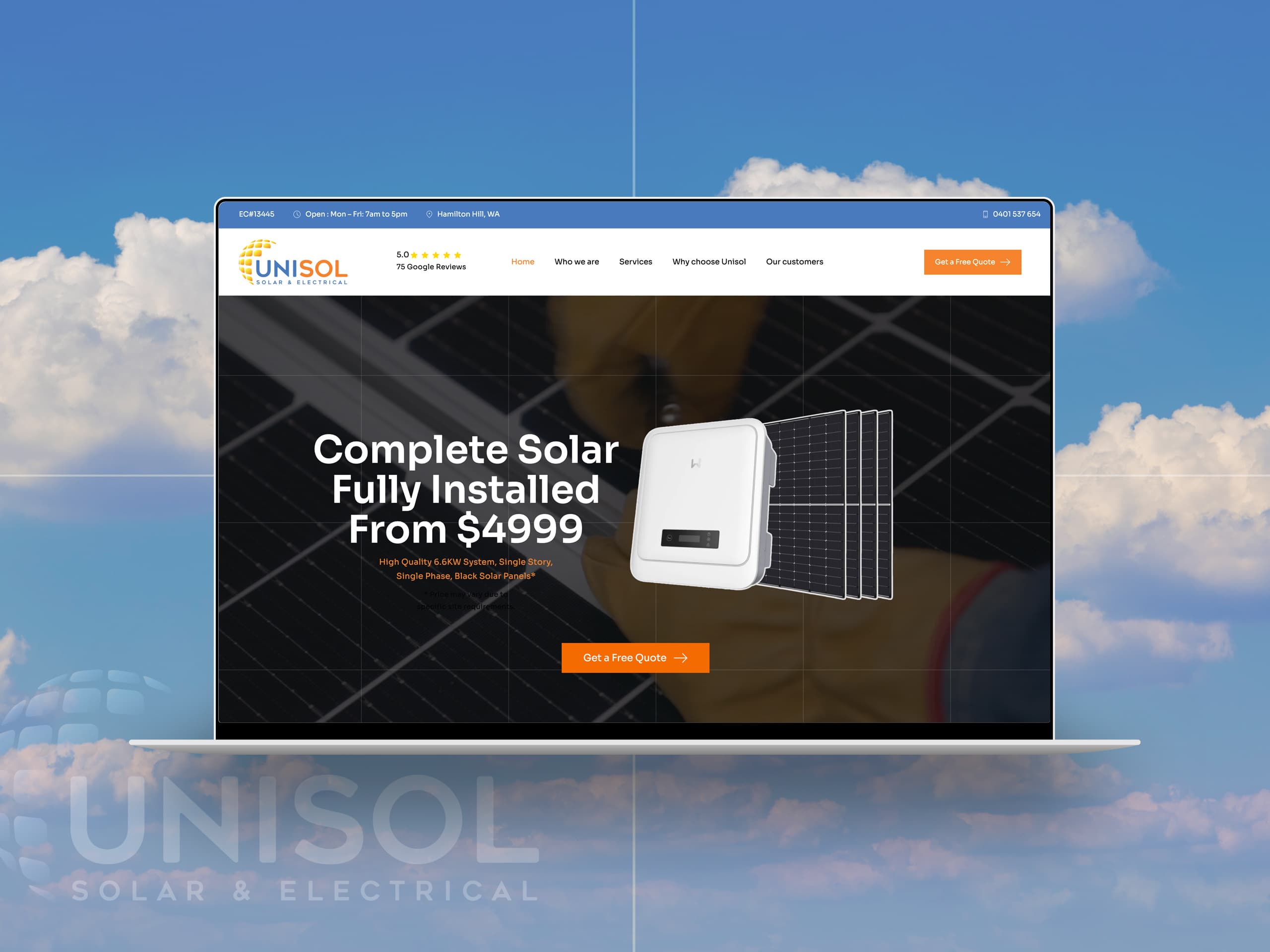 Unisol Solar - Portfolio Project